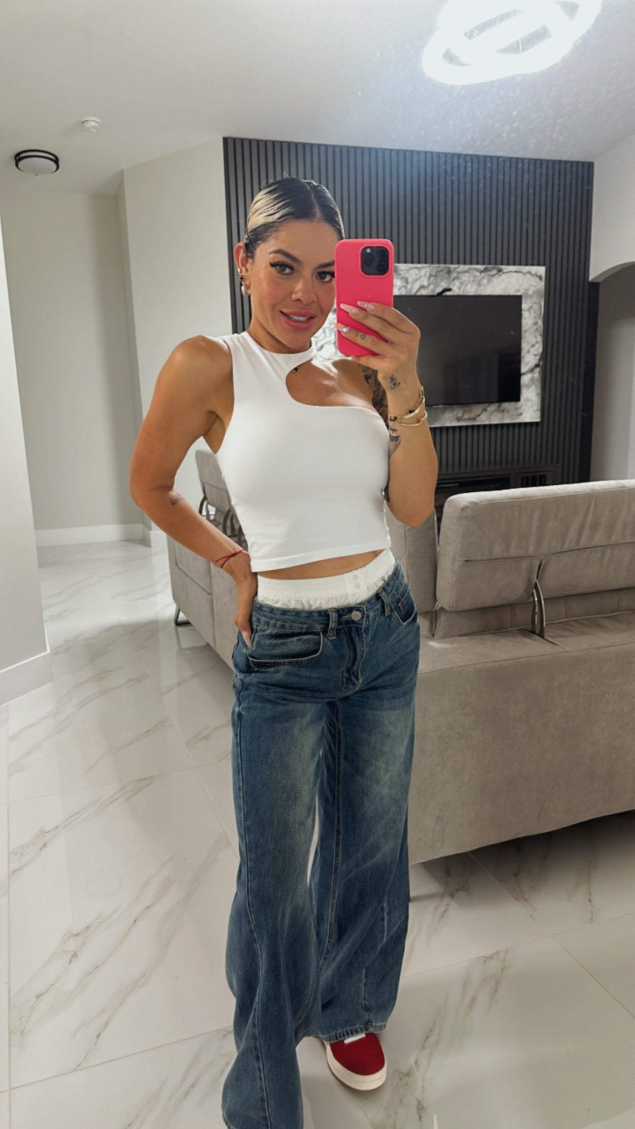 Boxer waist jeans