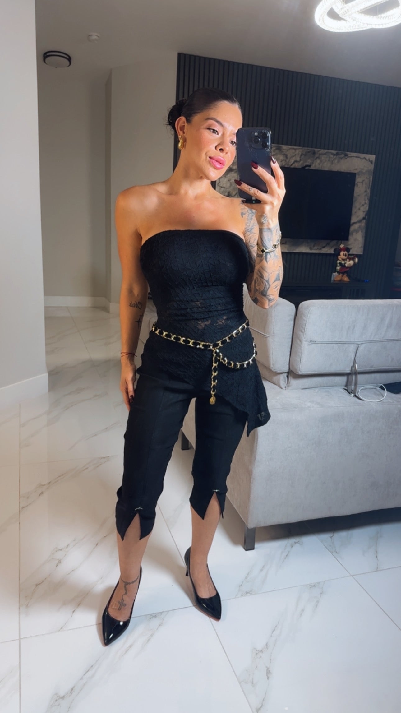 Asymmetrical Lace top