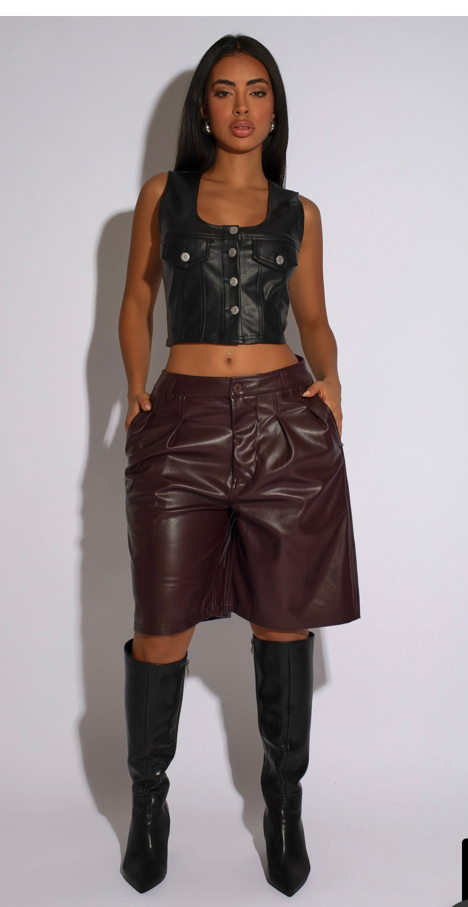Leather Bermuda