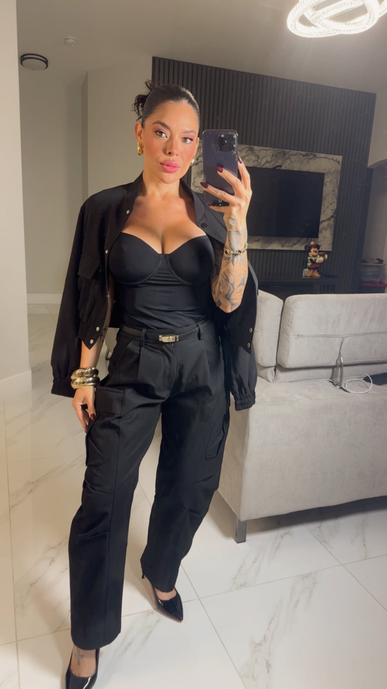 Tylor Cargo black pant