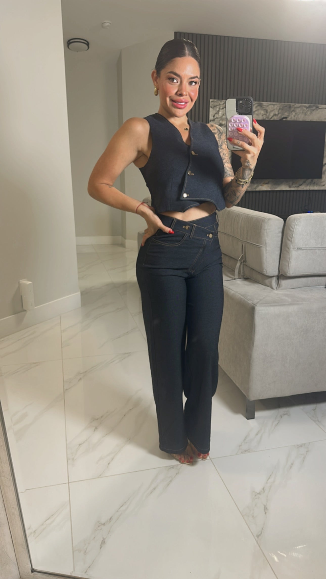 Mariana Dark Denim Set