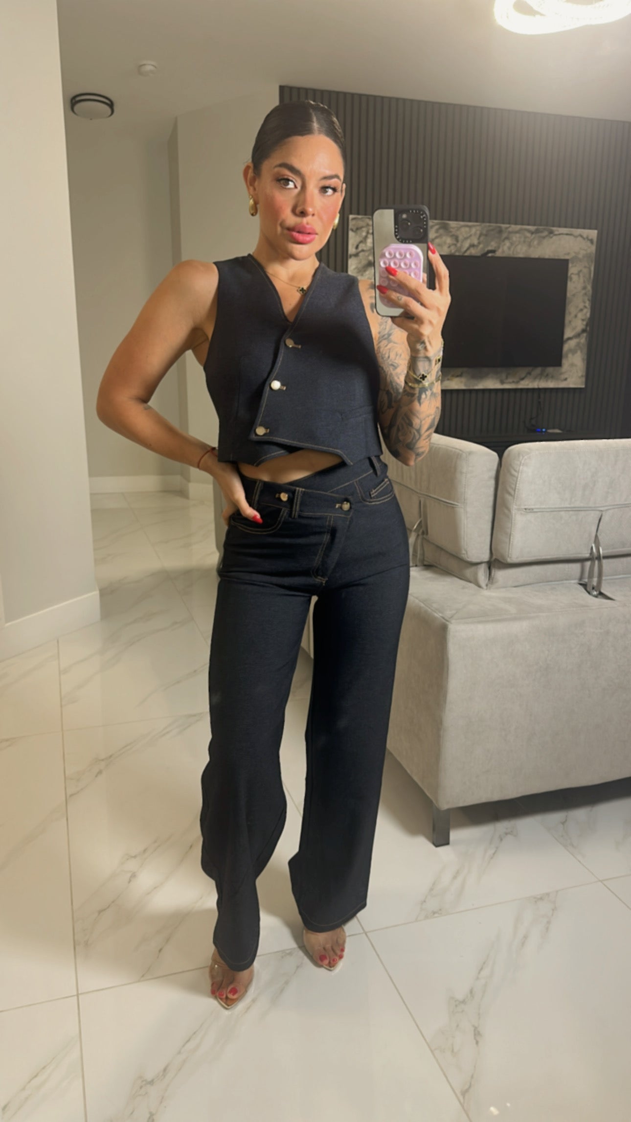 Mariana Dark Denim Set
