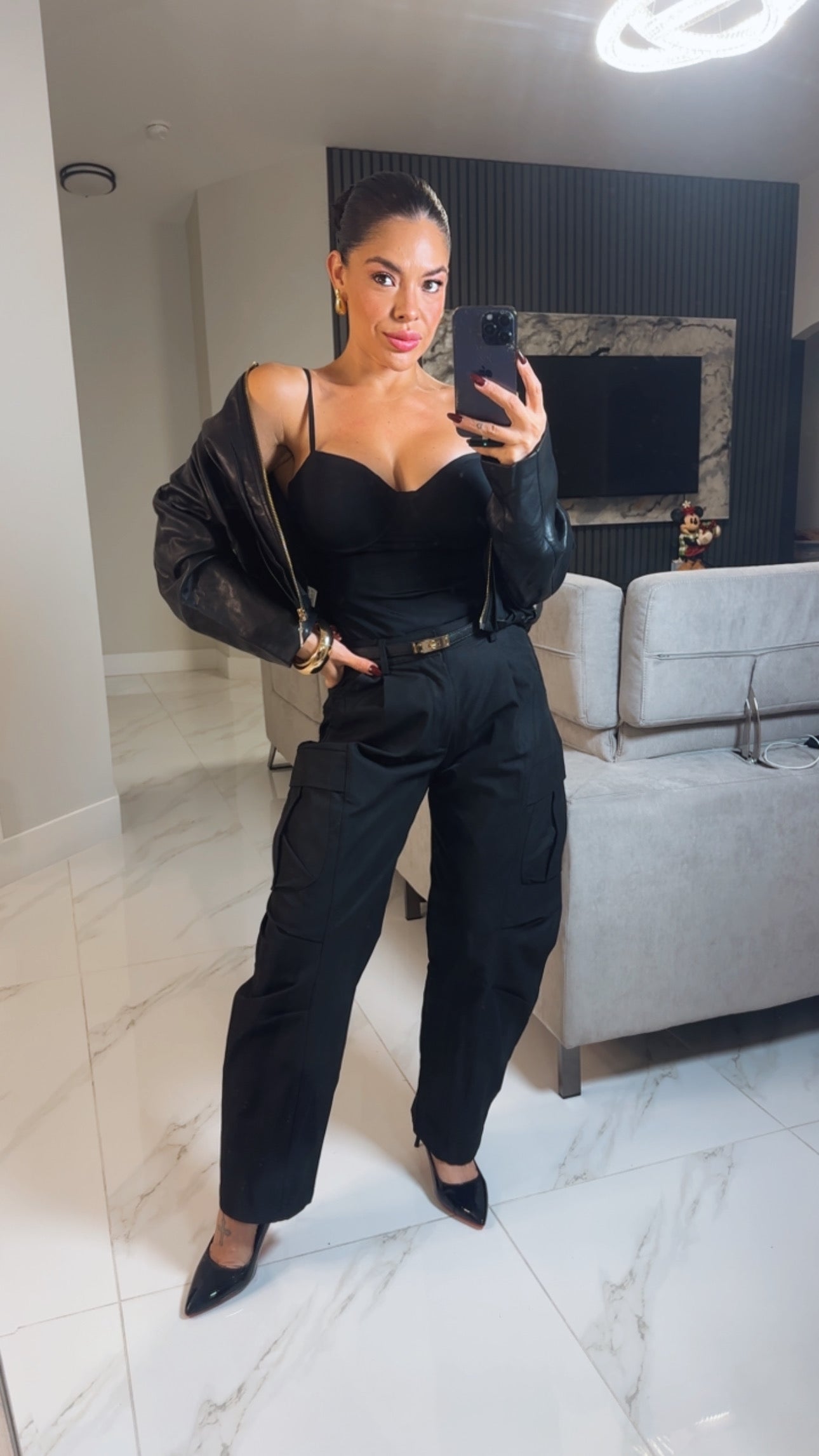 Tylor Cargo black pant