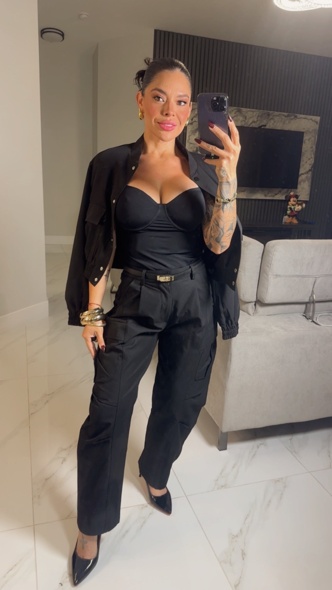 Tylor Cargo black pant