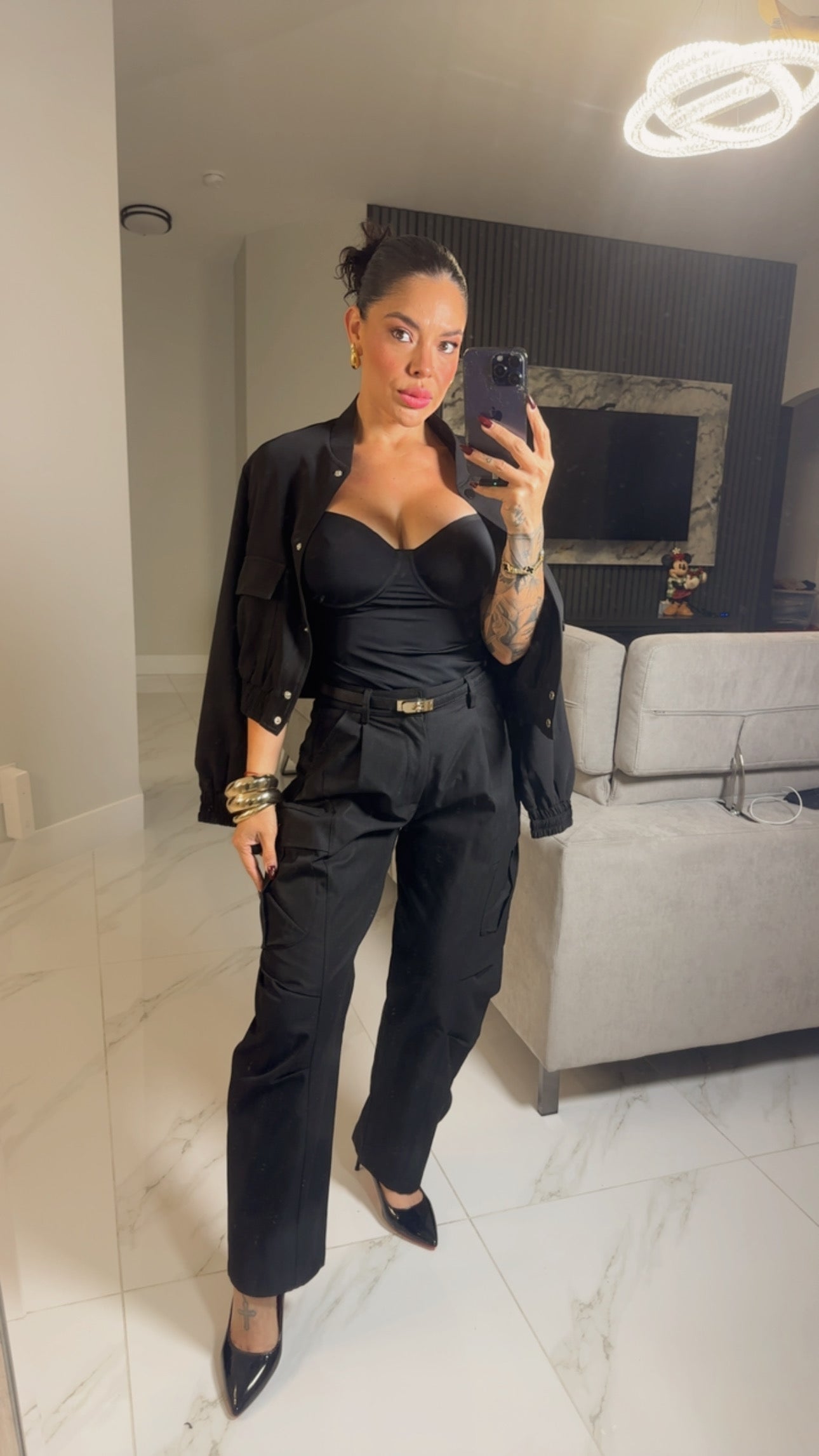 Tylor Cargo black pant