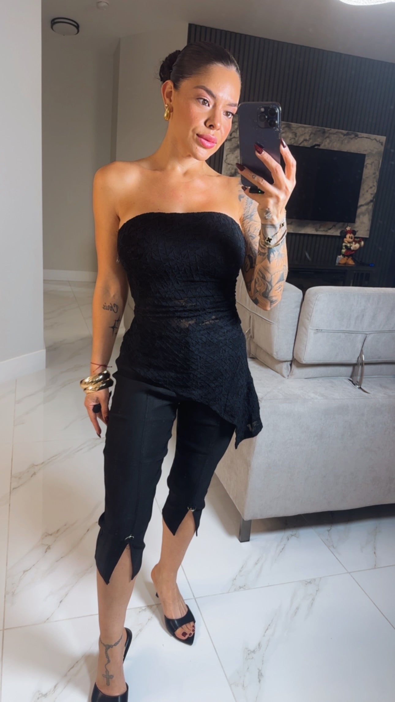 Asymmetrical Lace top
