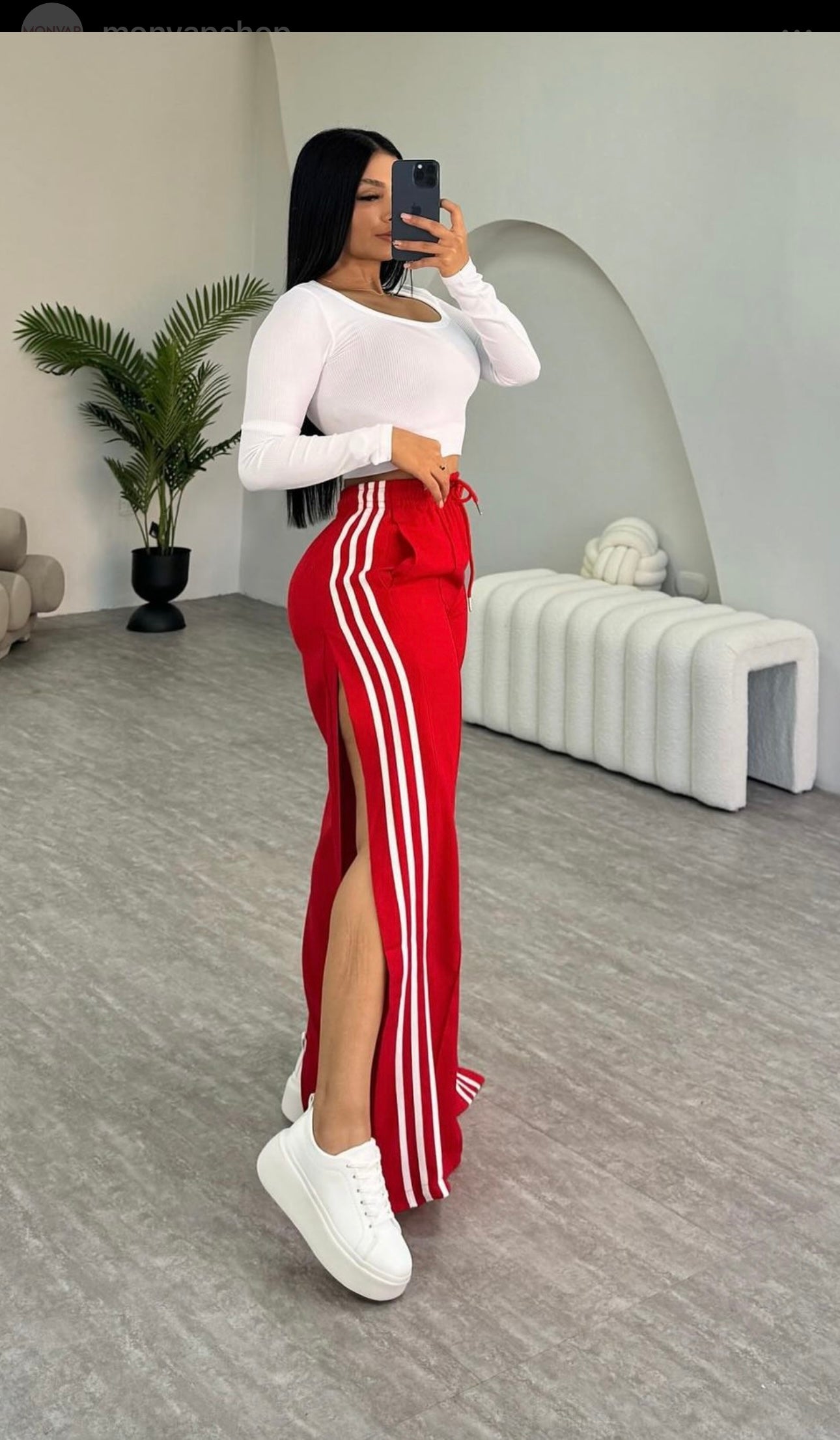 Red Striped pant