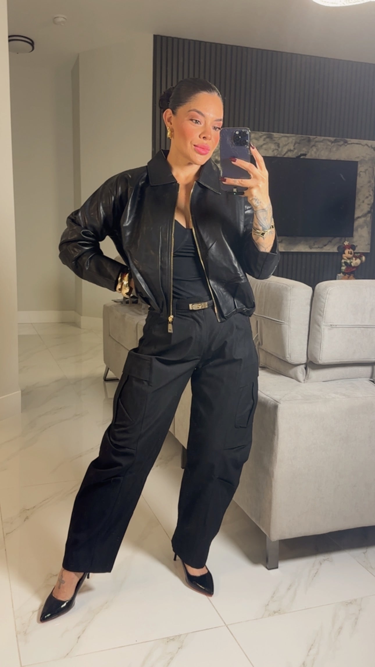 Tylor Cargo black pant