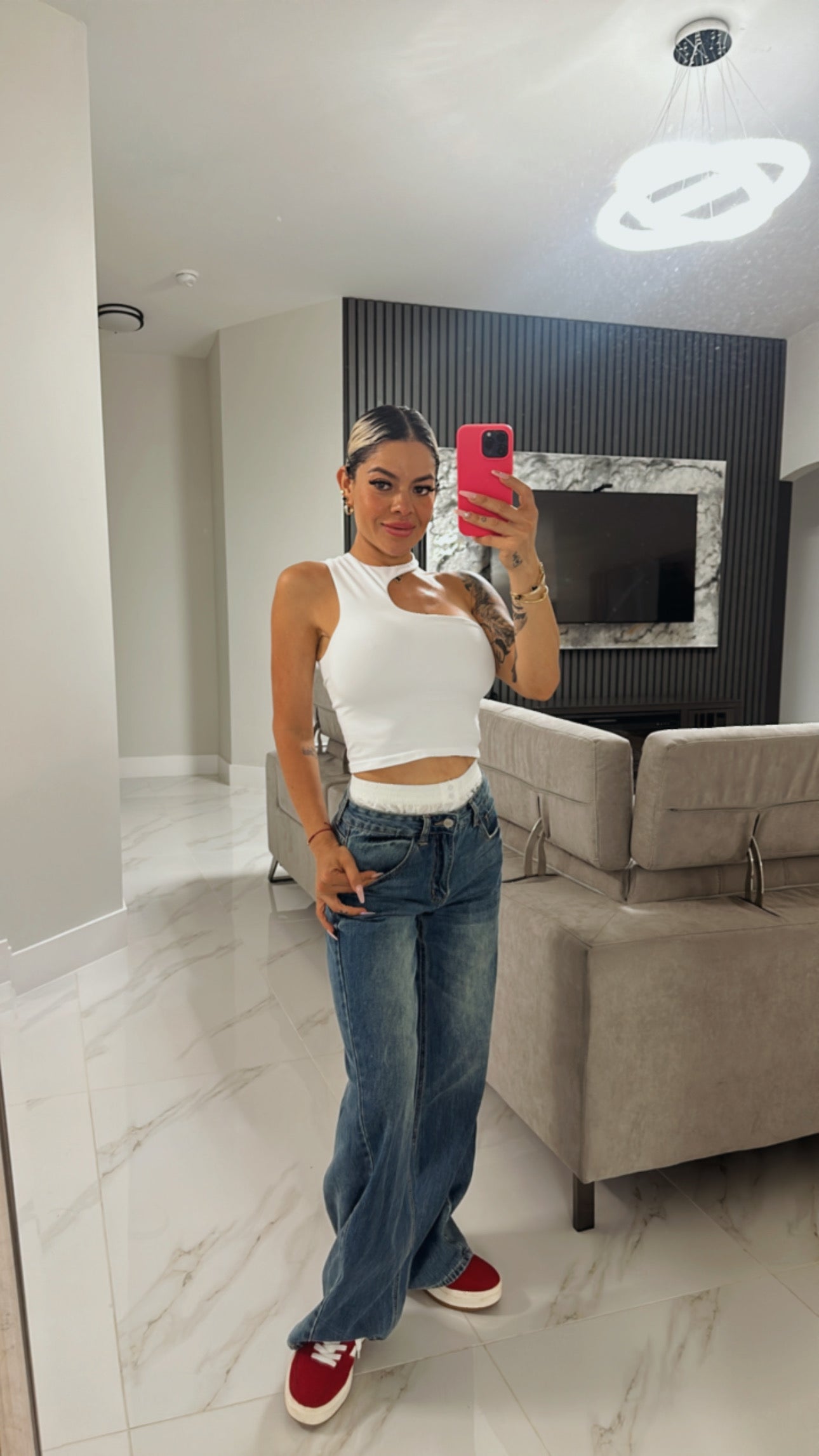 Boxer waist jeans