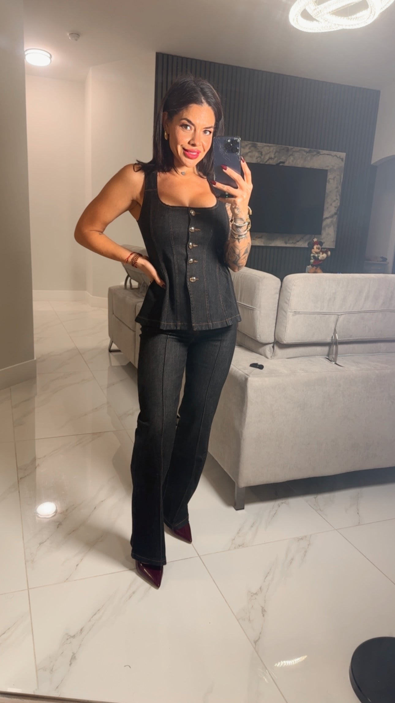 Aliah Denim Set