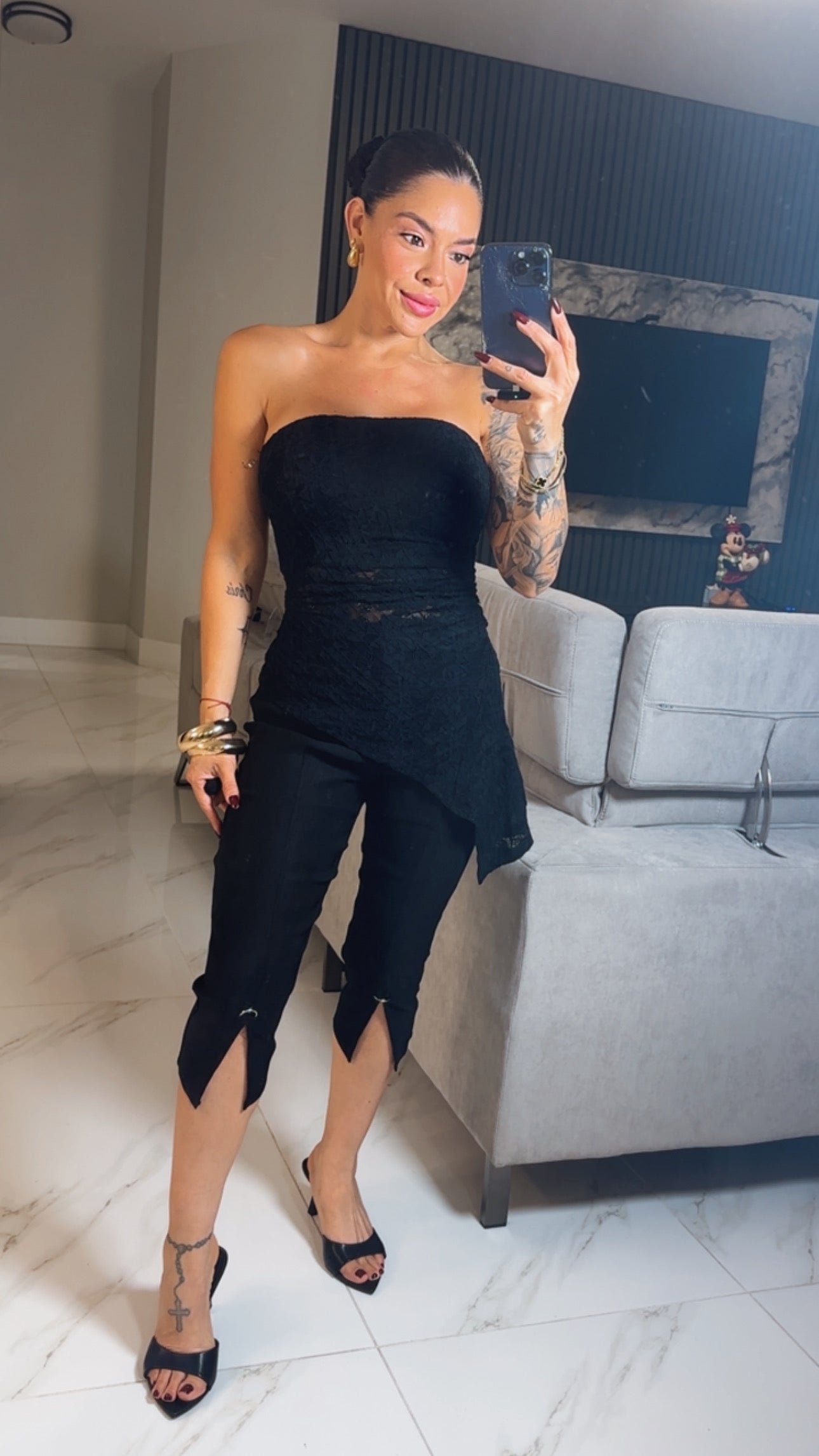 Asymmetrical Lace top
