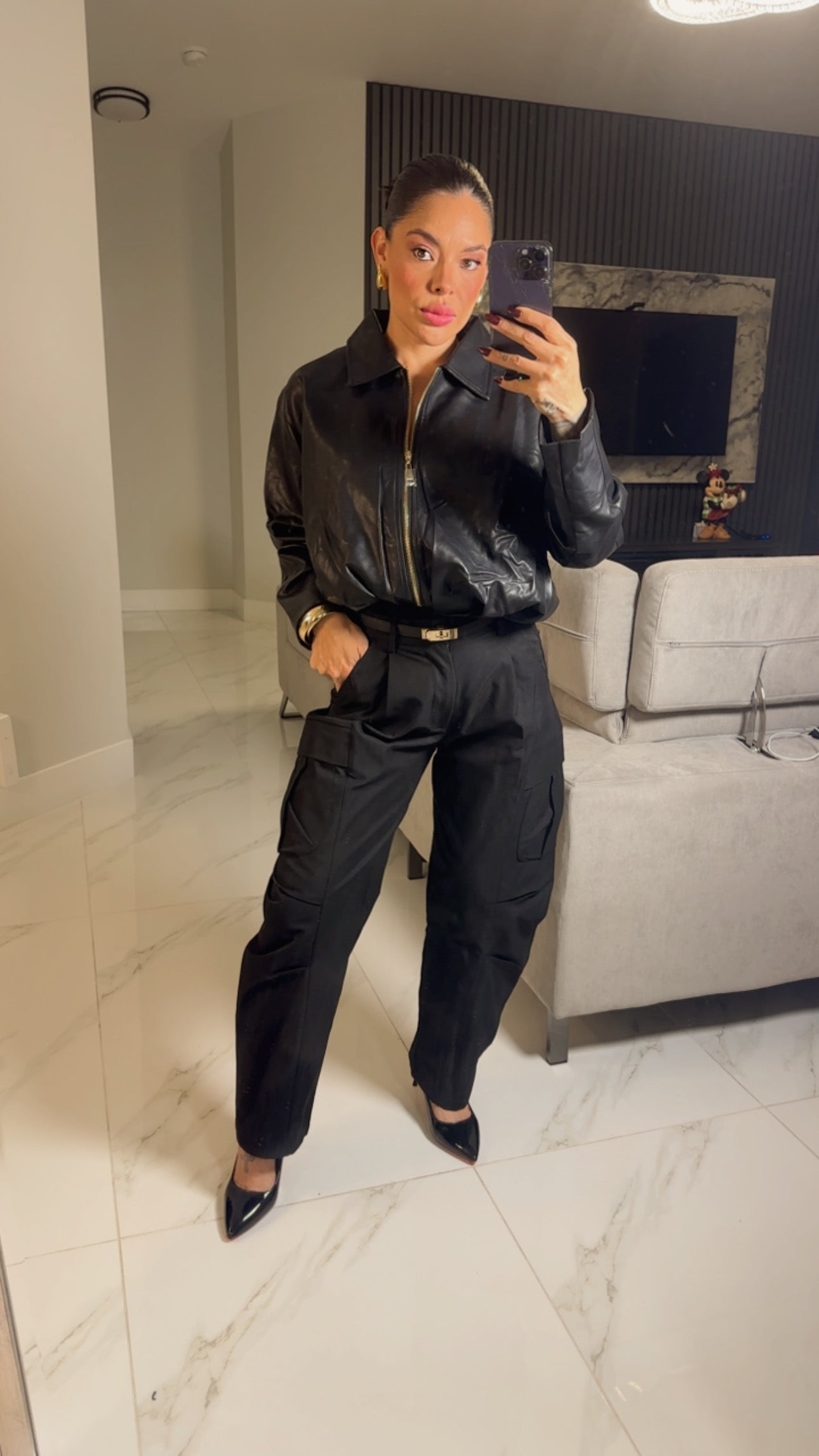 Tylor Cargo black pant