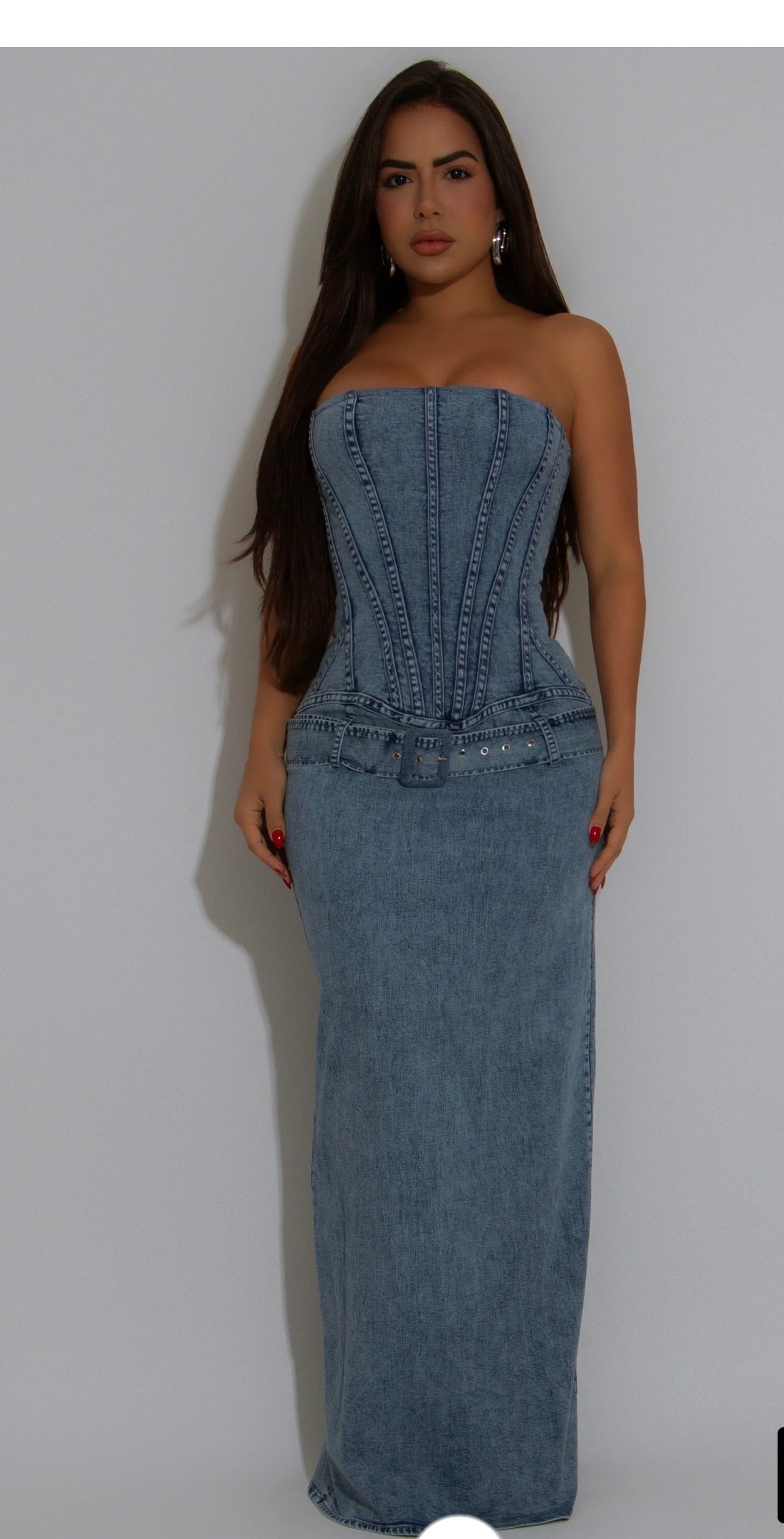 Kata Denim corset Dress