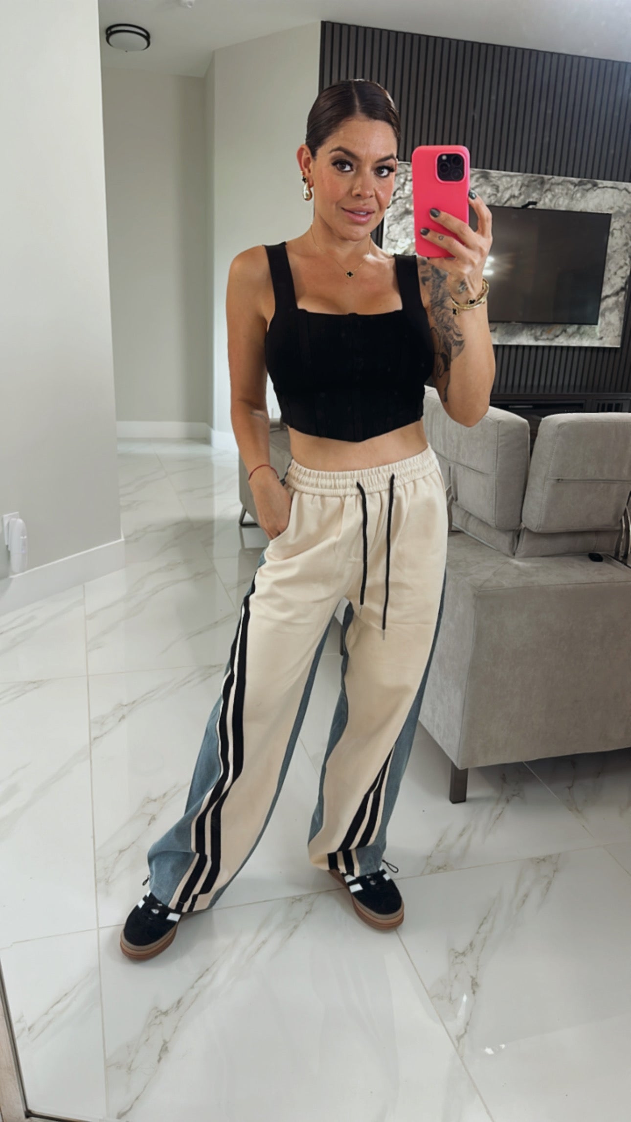 Striped beich pants