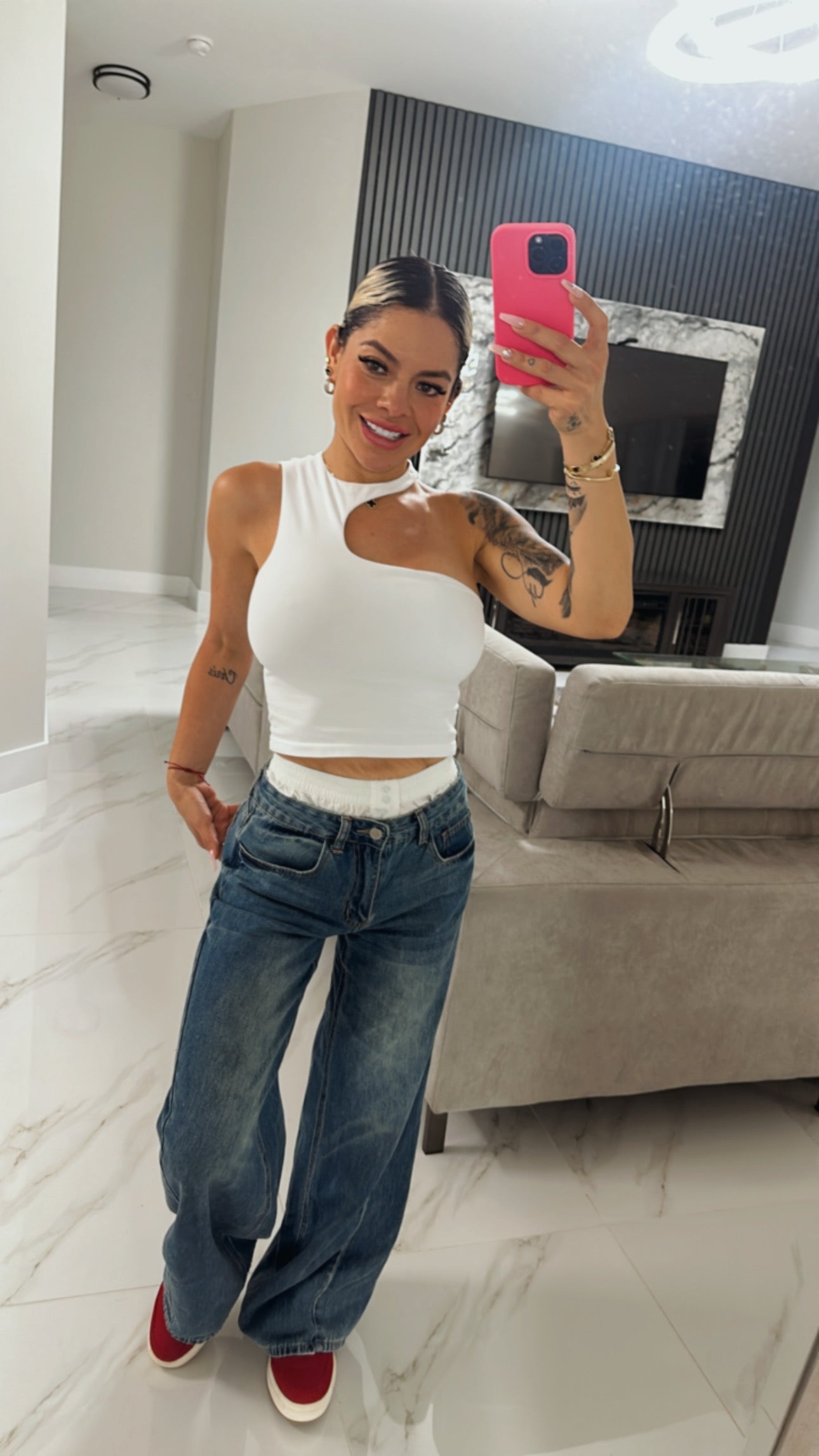 Boxer waist jeans