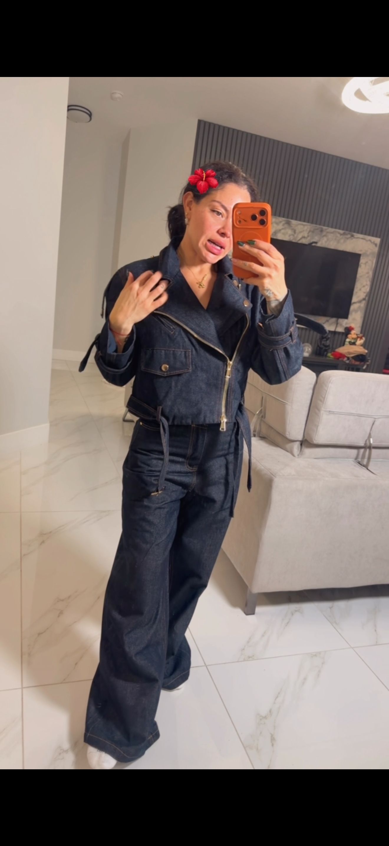 Aliuska denim set