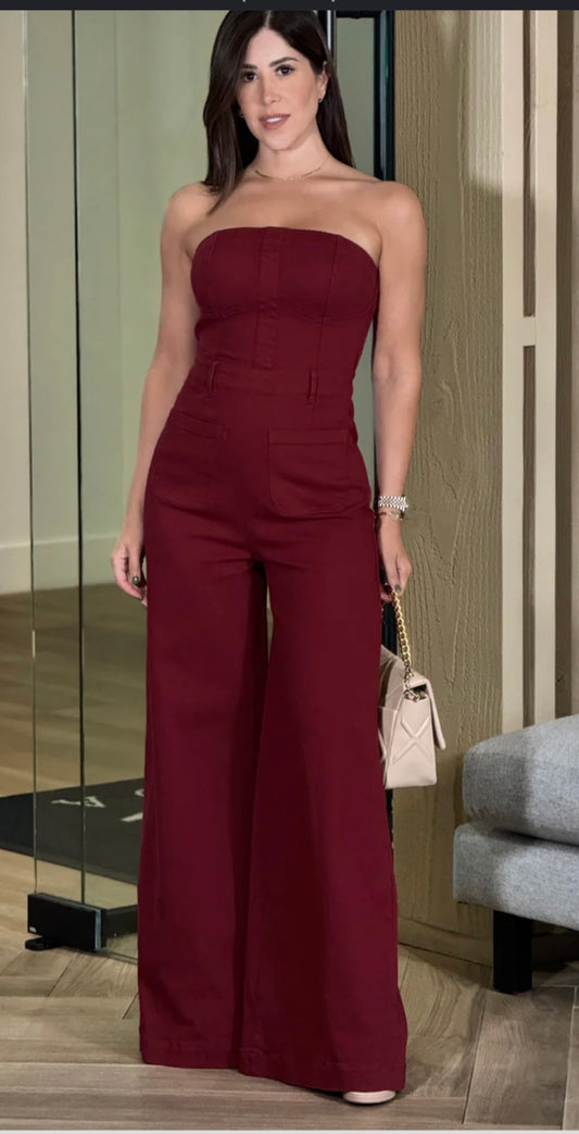 Cany burgundy Jumpsui