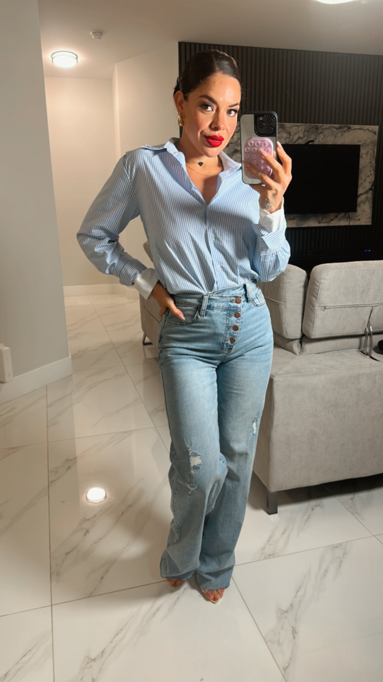 Striped Blusa