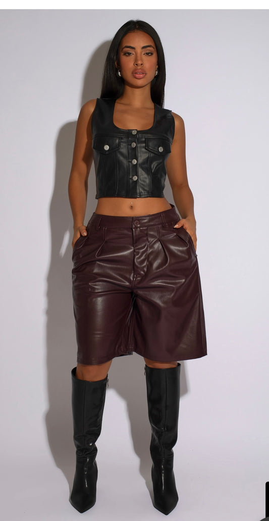 Leather Bermuda