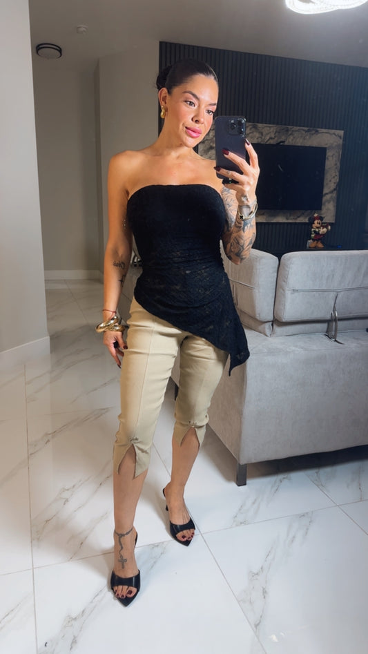Asymmetrical Lace top