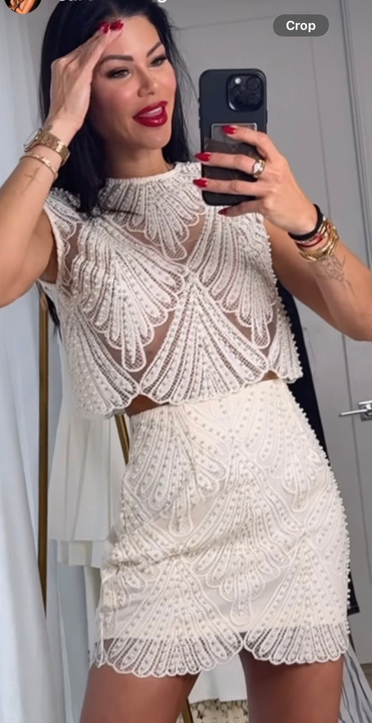 Demur Pearl skirt set