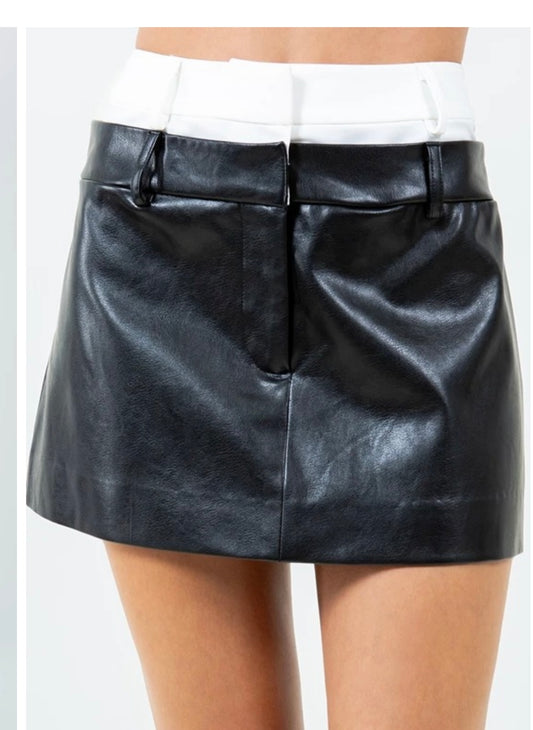 Leather Skort