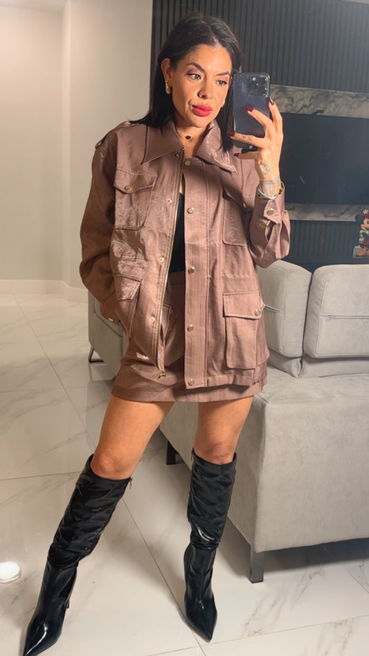 Rose gold skort set