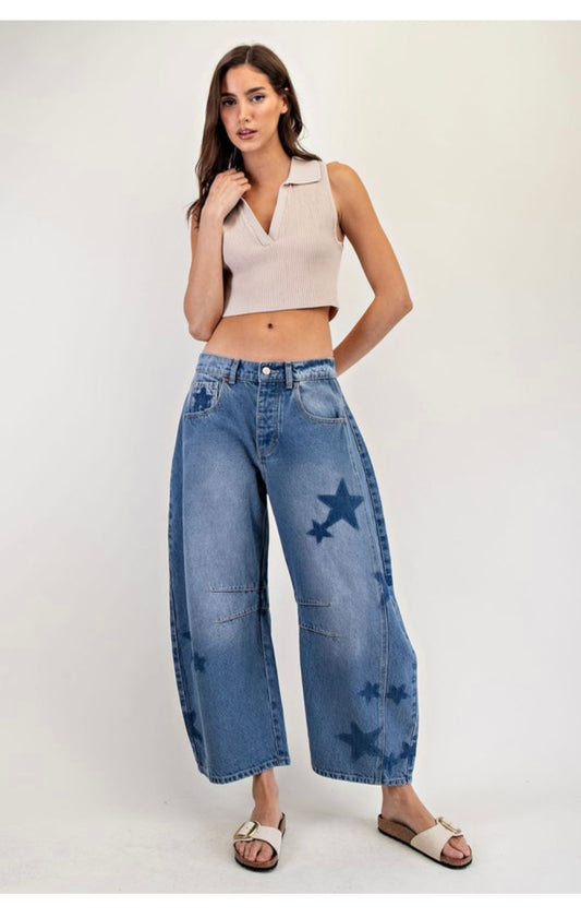 Star Barrel Jeans