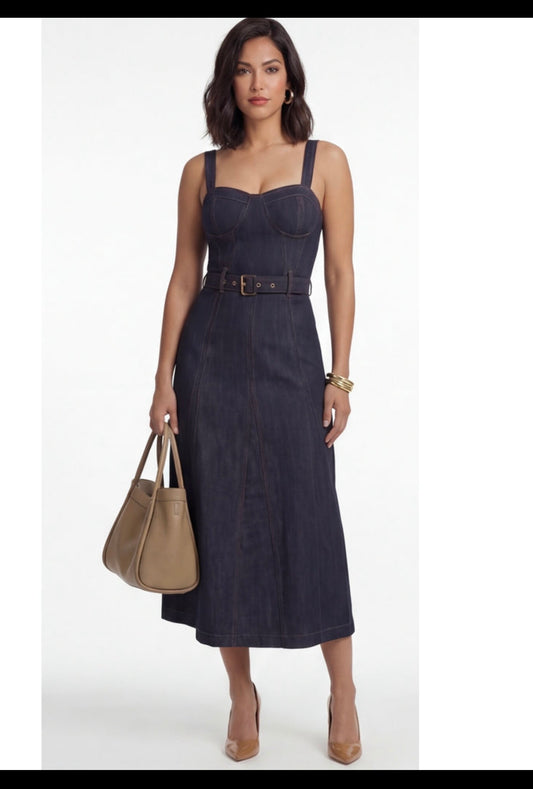 Aura Denim mid Dress