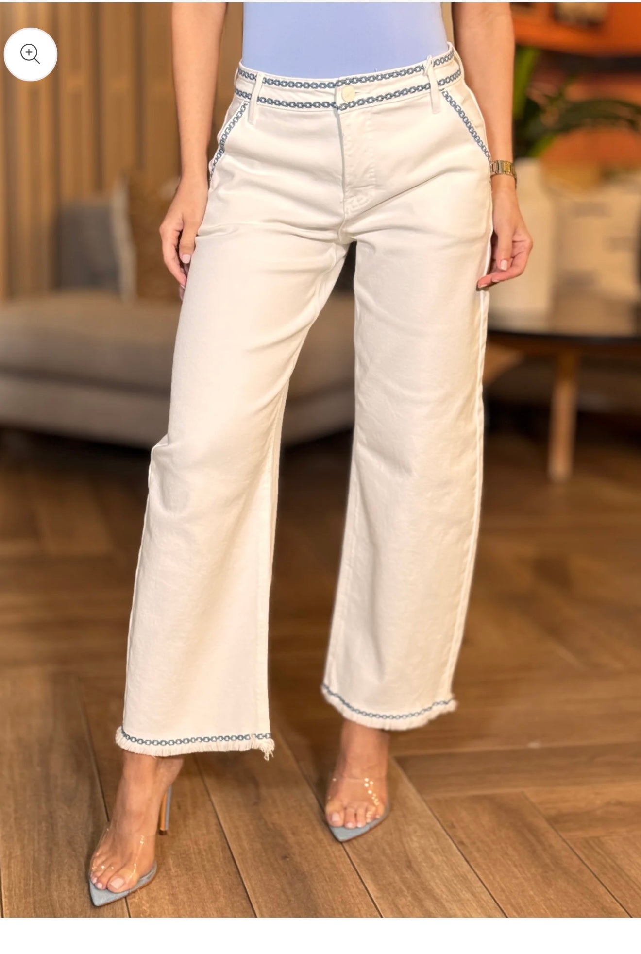 Rita white deninm jeans