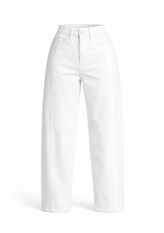 High rise barrel jeans