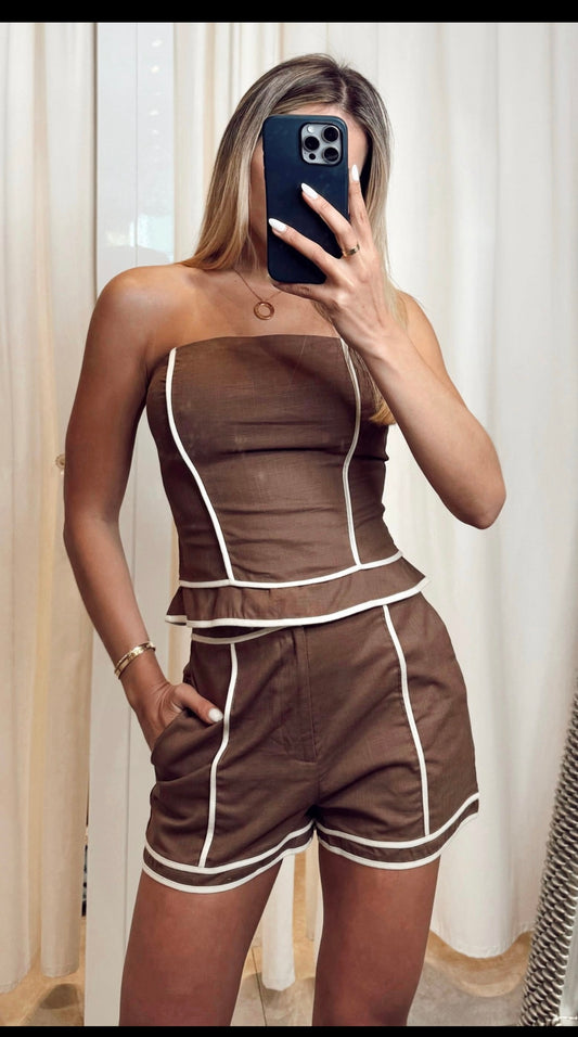 Rachel Short Linen Set