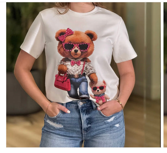 Bear Rhinestone T-Shirt