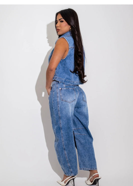 Denim Barrel Set