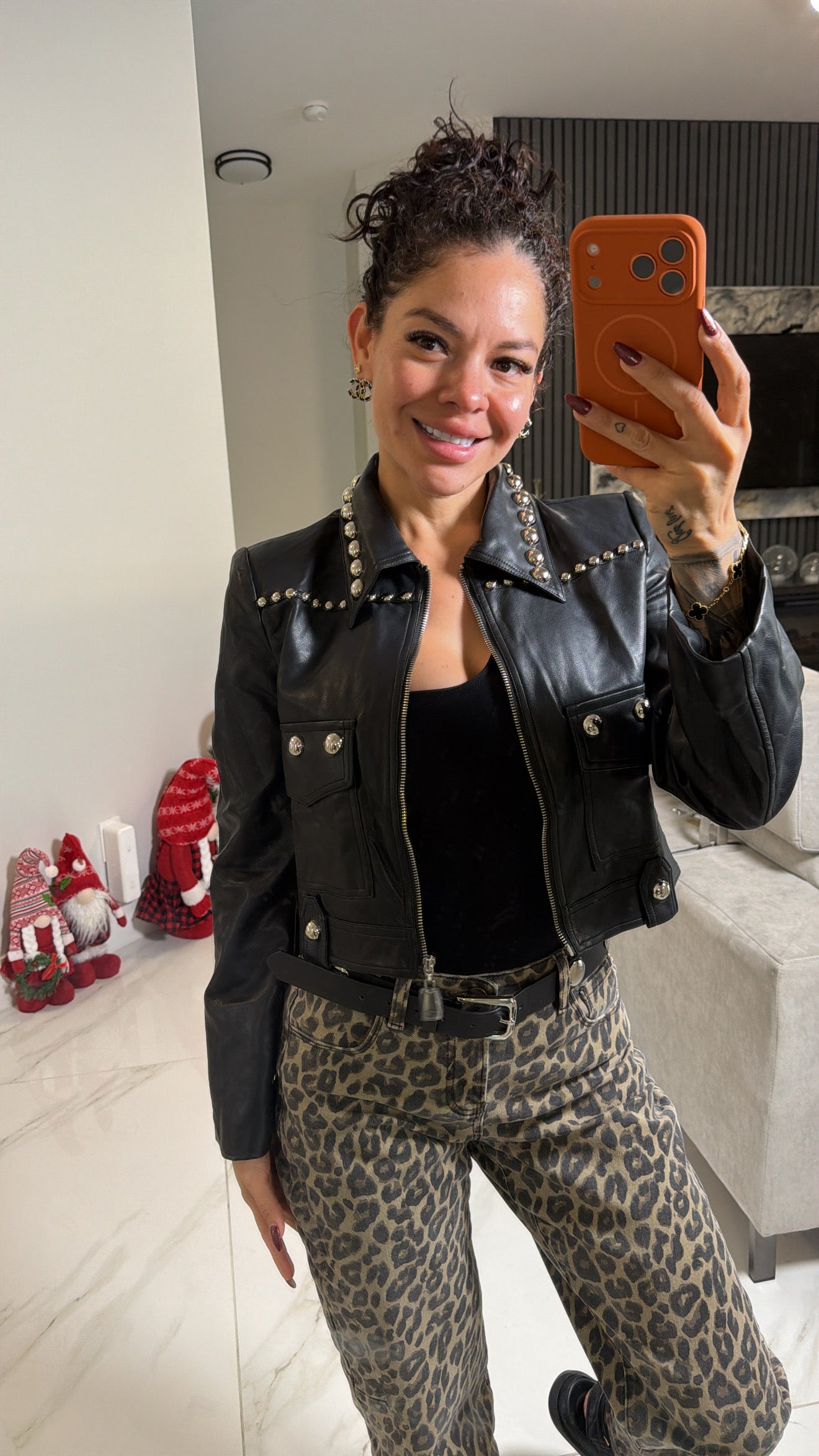 Tachuelas leather Jacket