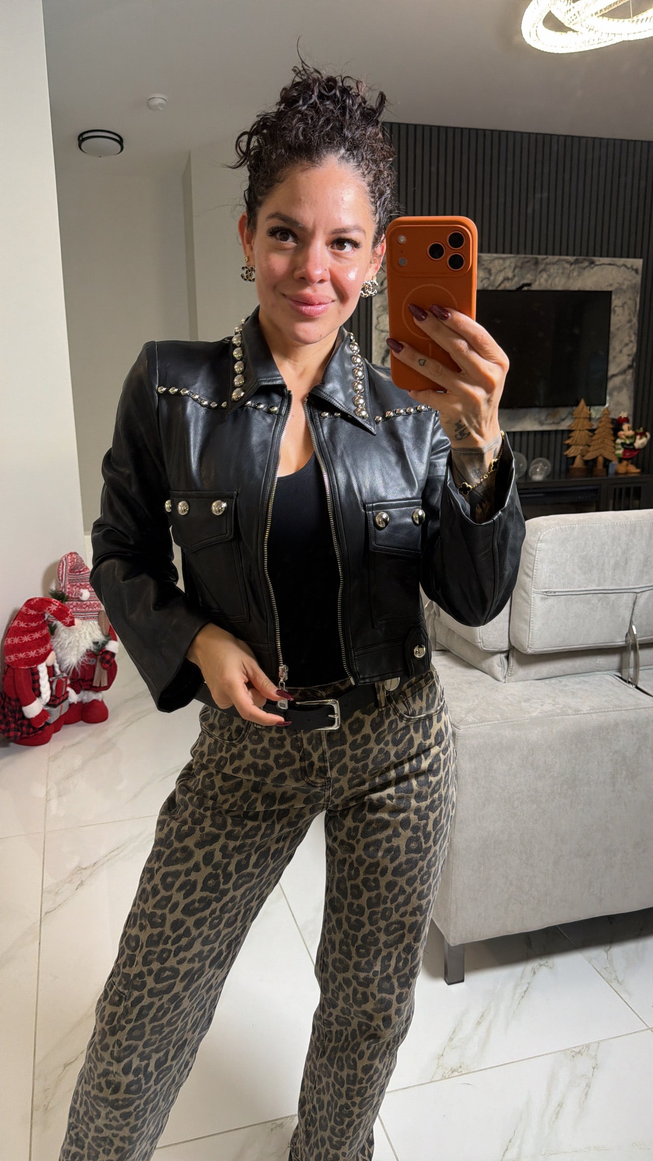Tachuelas leather Jacket